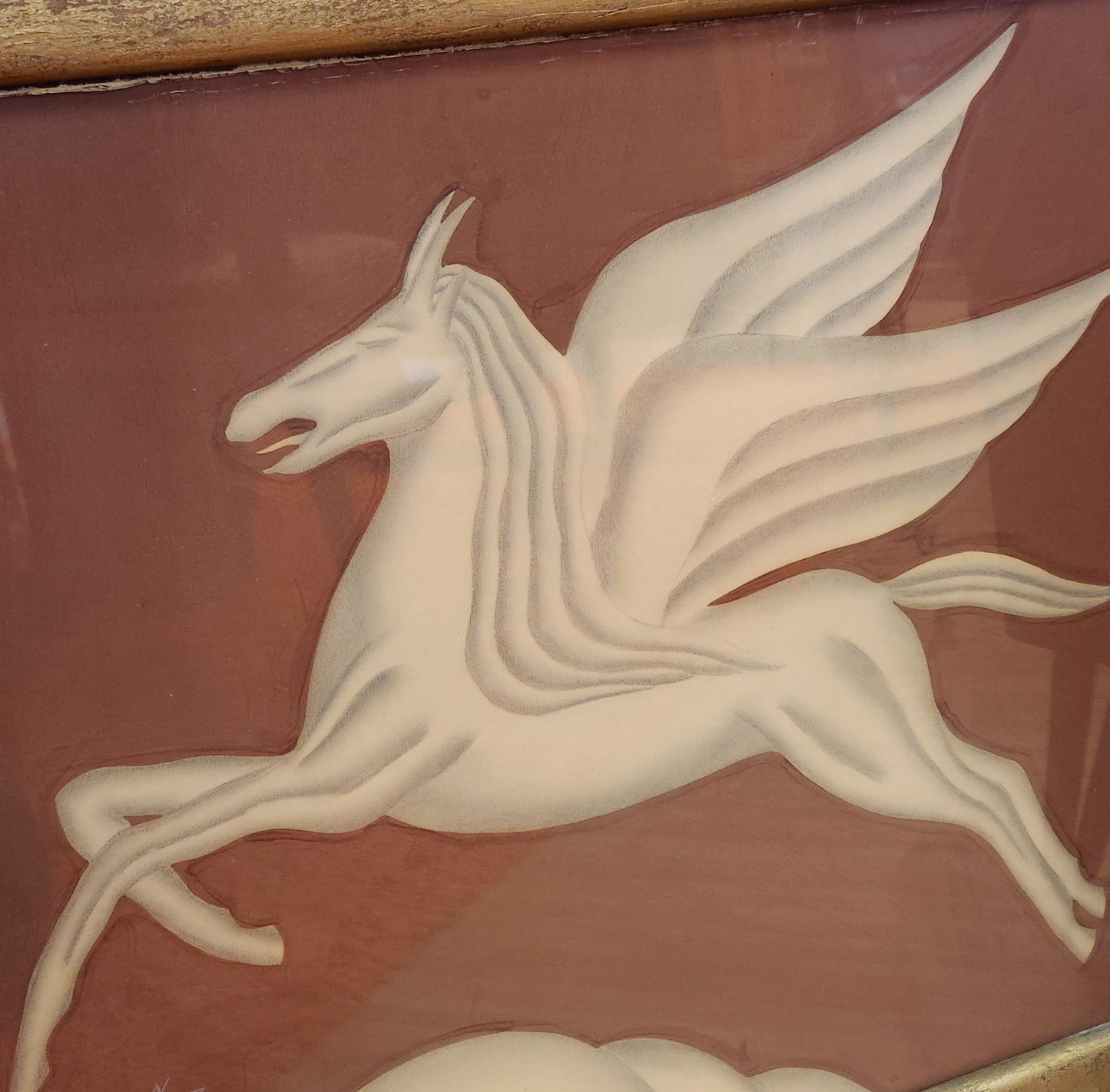 Vintage Signed Pegasus Framed Print