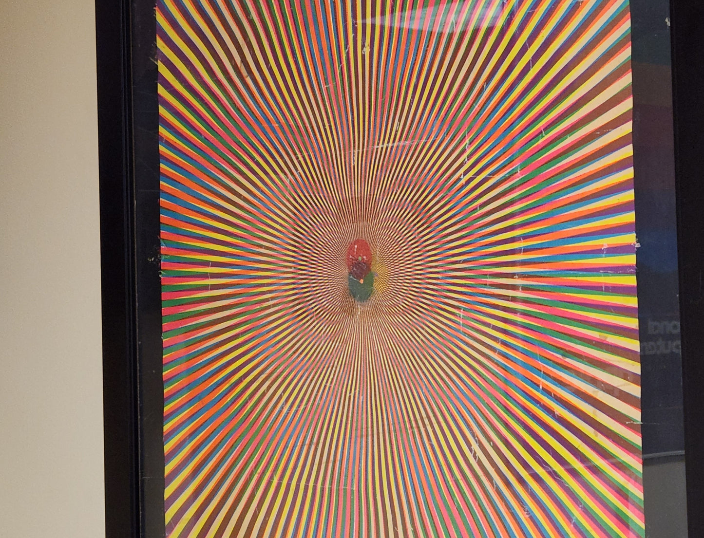 Vintage 1970's Spiral Zonk Psychedelic Illusion Blacklight Poster