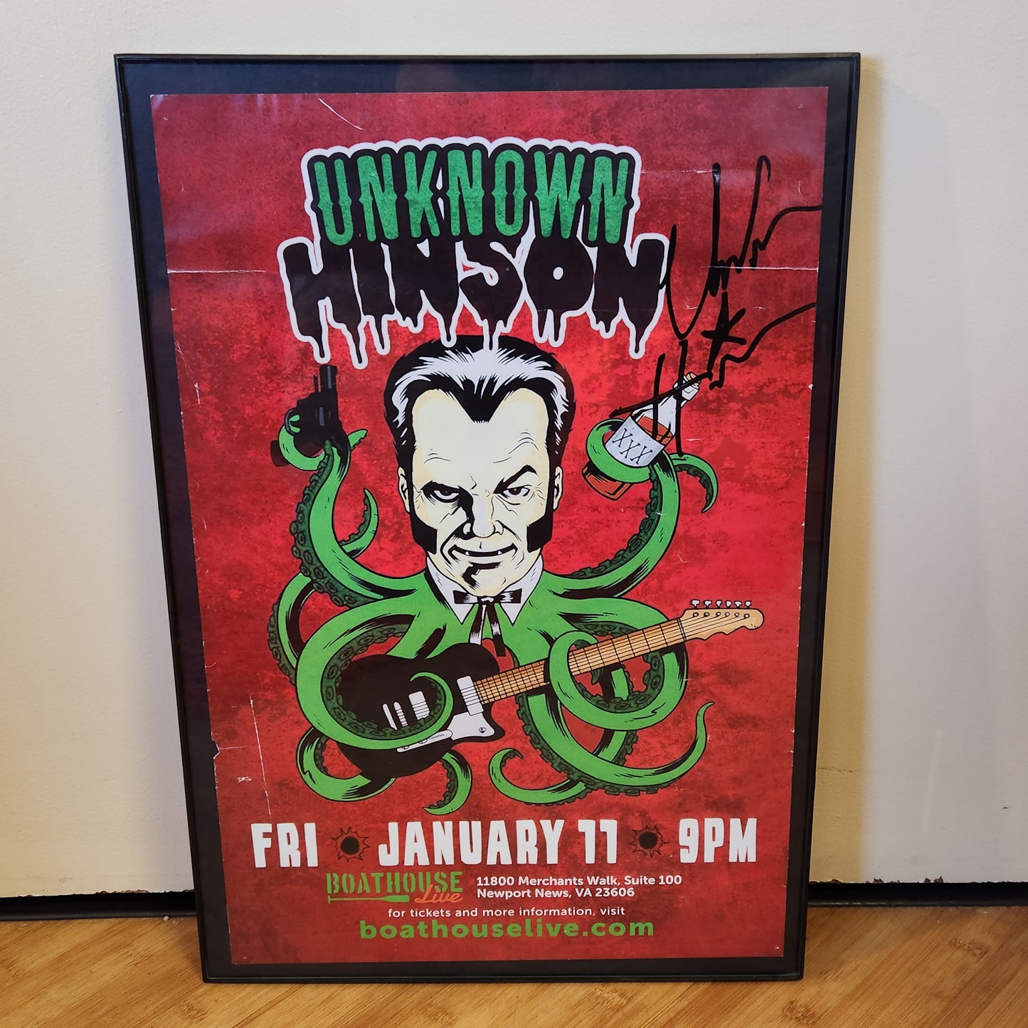 Signed "Unknown Hinson" 2019 Live Show Promo Poster