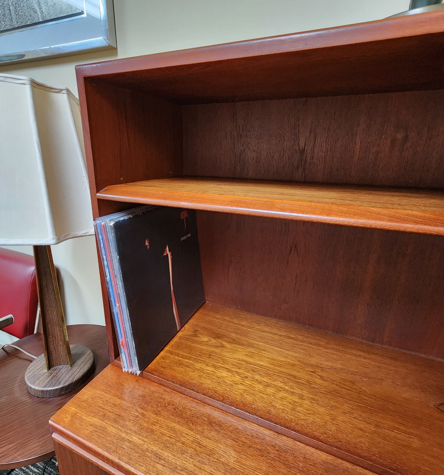 Mid-Century Modern Danish 2 Piece Teak Bookcase Cabinet by Soborg Mobler