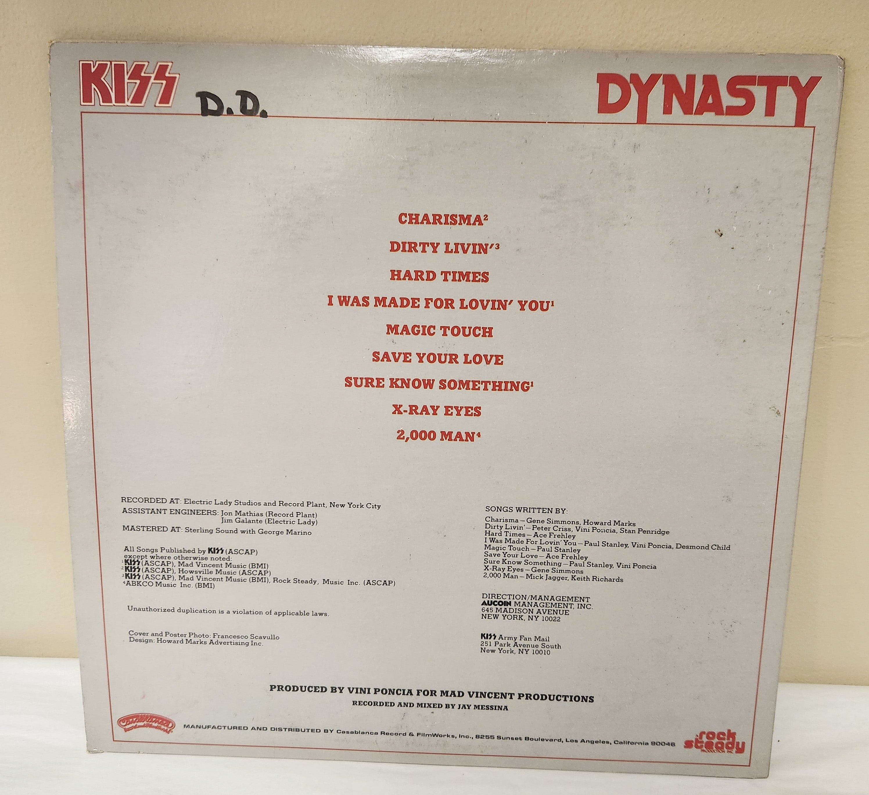 KISS Dynasty outlet Album Inster Poster! Original AUCOIN Item!