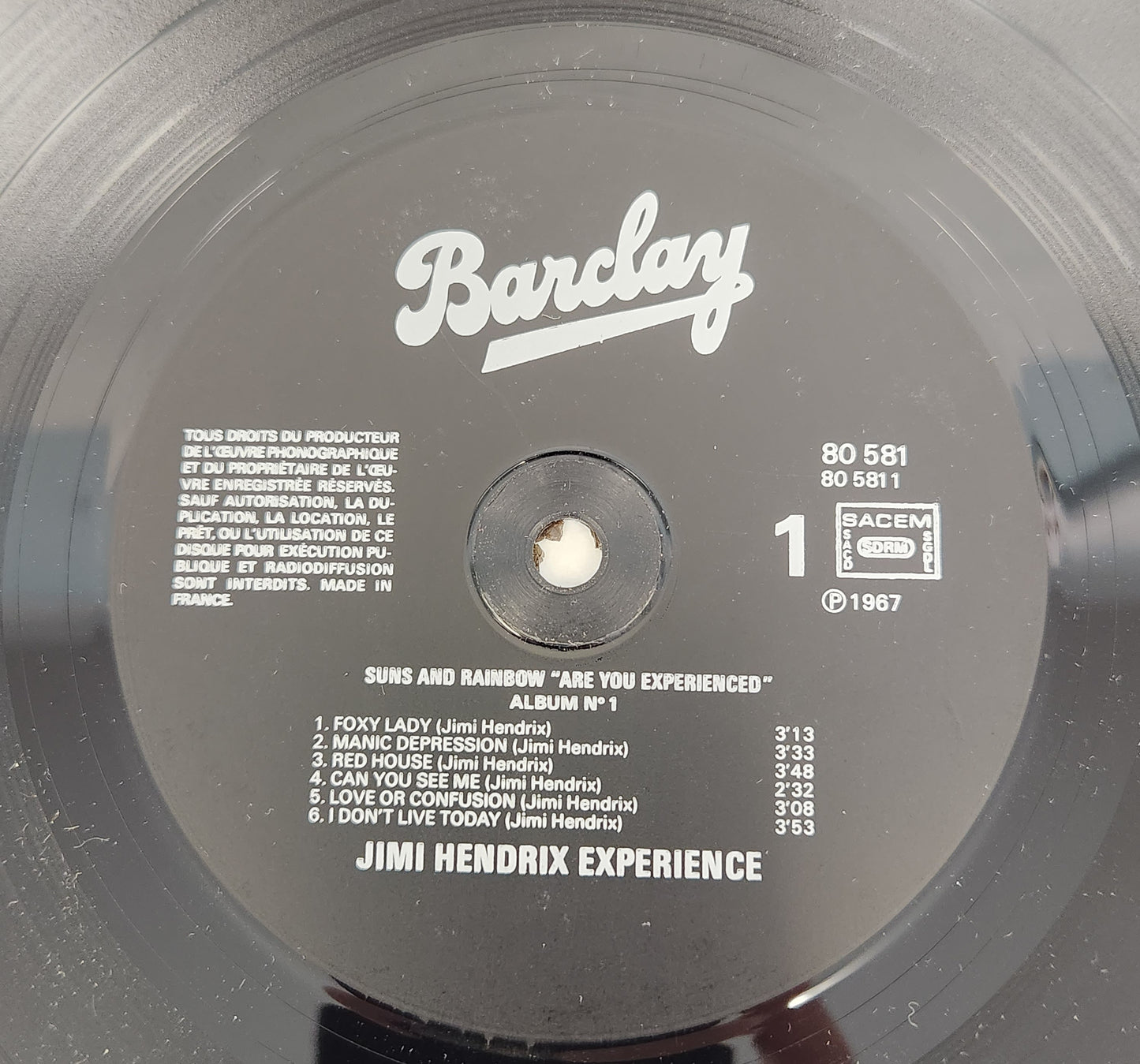 Jimi Hendrix  "Are You Experienced, Axis: Bold As Love" Psych Blues Rock 2 LP Album (France)