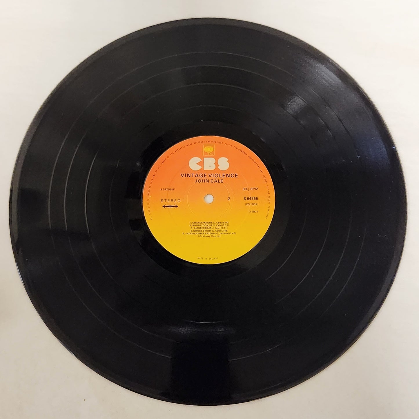 John Cale "Vintage Violence" 1974 Art Rock Record Album