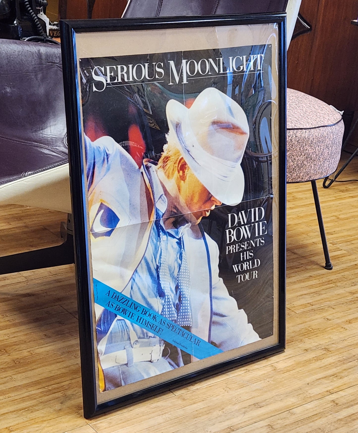 1980's David Bowie "Serious Moonlight" Promo Poster