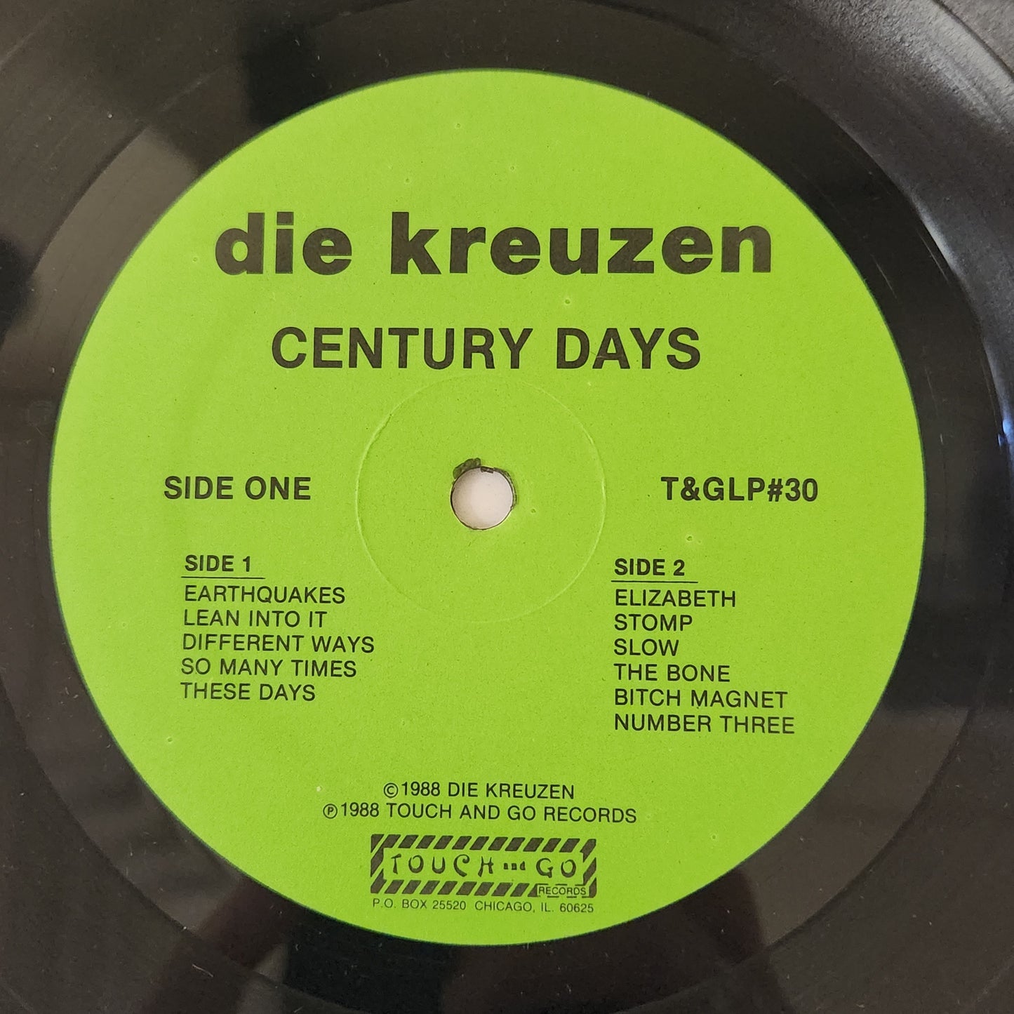 Die Kreuzen "Century Days" 1988 Punk Rock Record Album With Poster