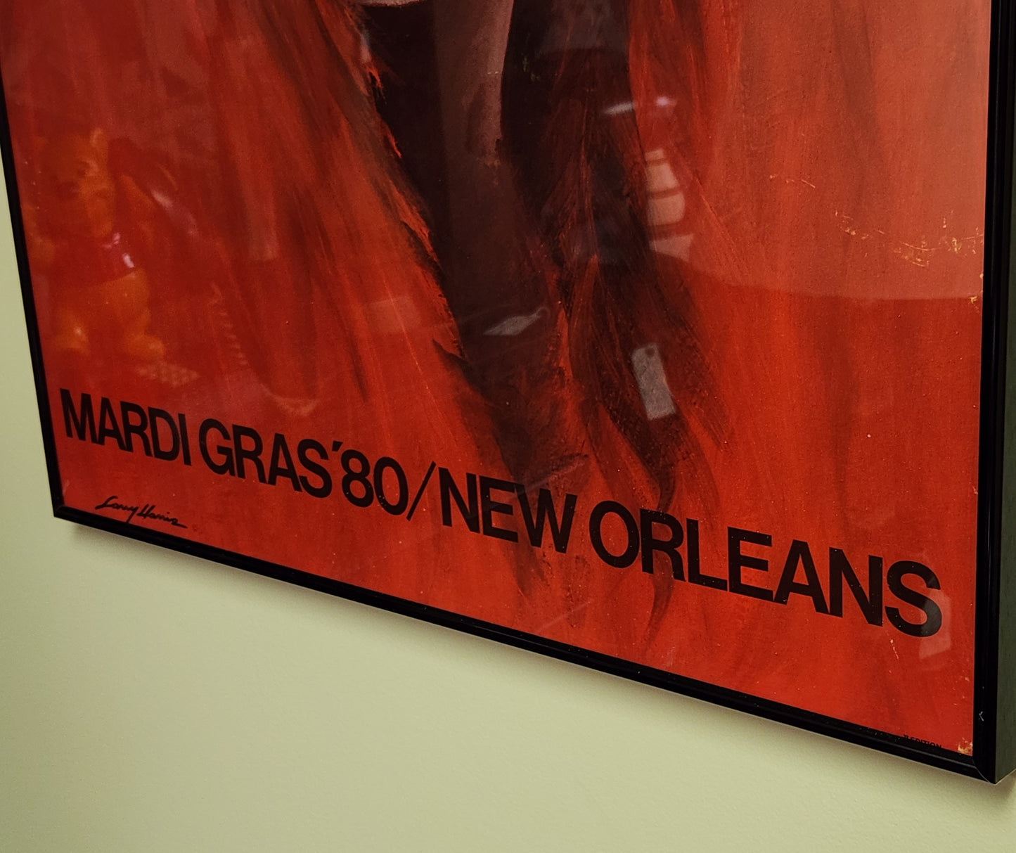 Vintage 1980 Larry Harris Mardis Gras New Orleans Poster