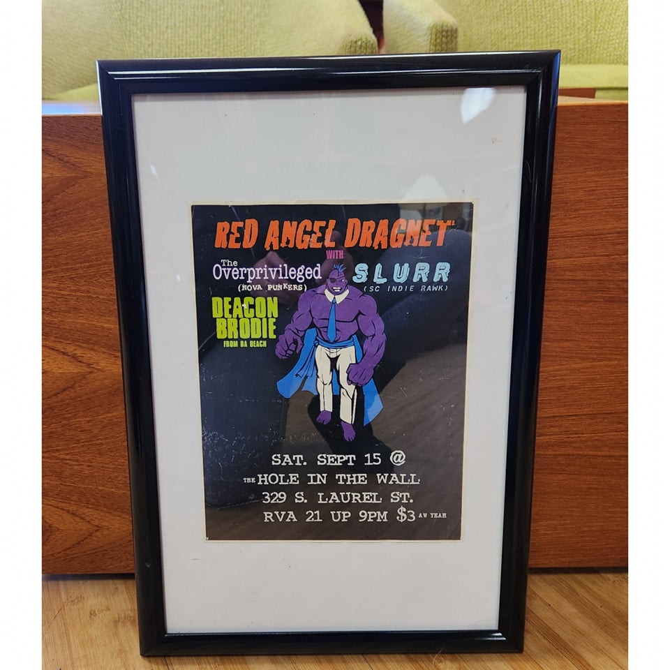 Framed Small RVA Hole In The Wall Venue Concert Poster