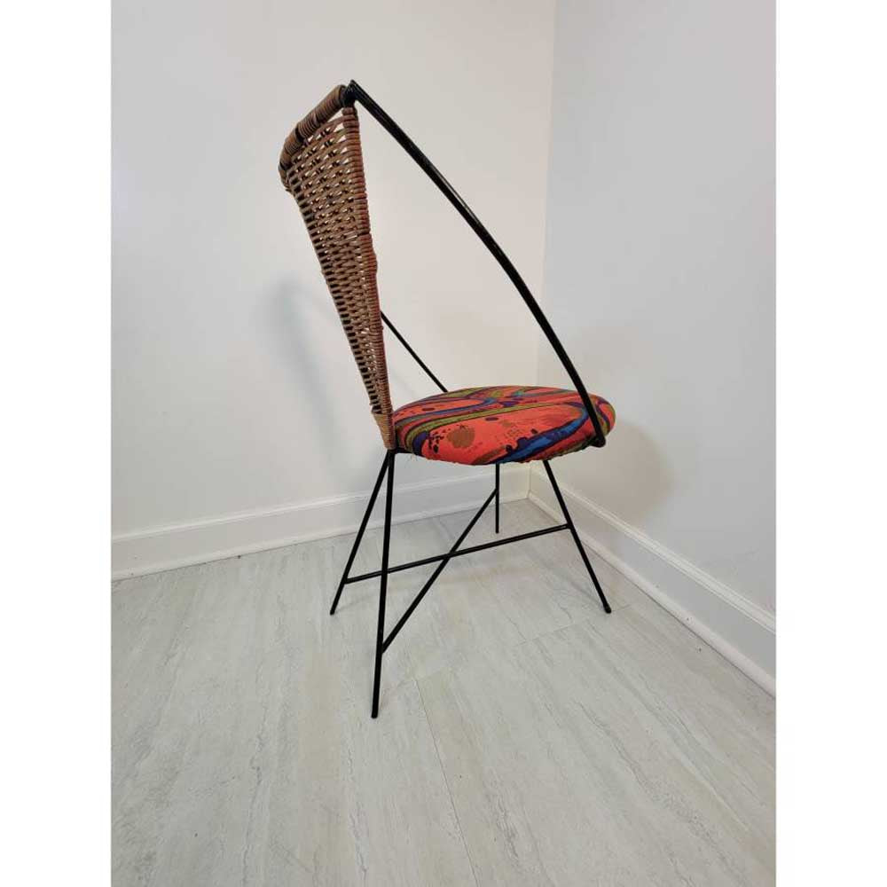 Mid-Century Umanoff For Shaver & Howard Wicker & Iron Chair