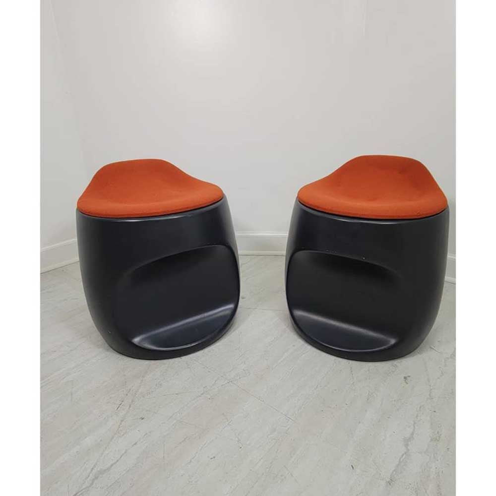 Pair of  Mid-Century Retro Space-Age Stools/ Low Chairs