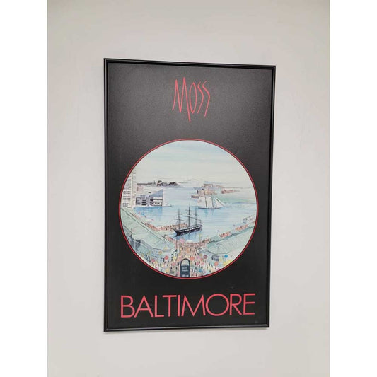 1983 P. Buckley Moss Baltimore Framed Poster