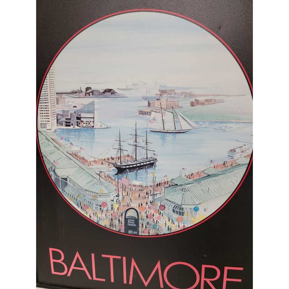 1983 P. Buckley Moss Baltimore Framed Poster