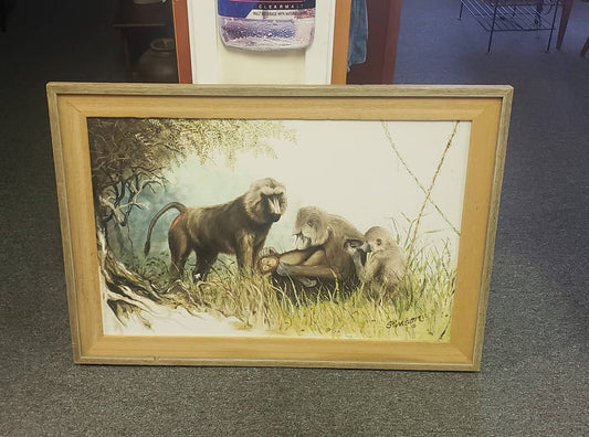 Vintage Signed "Stimson 1 - 78"  Animal Oil Painting