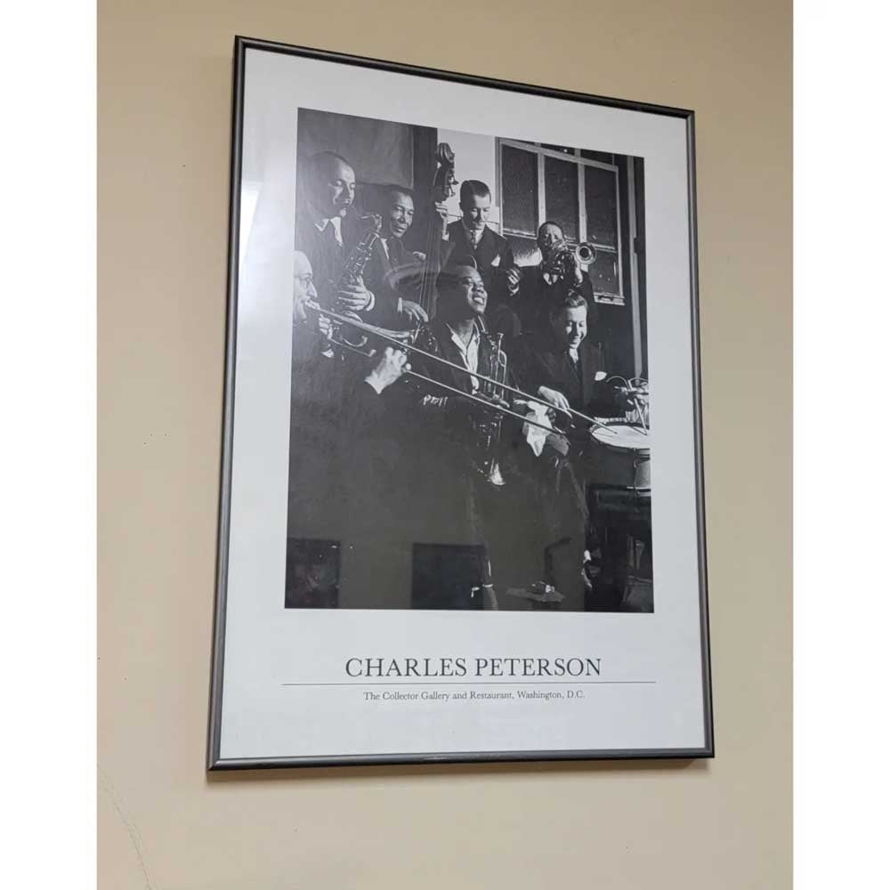 Framed Charles Peterson Print of 1937 Jazz Jam Session Photograph