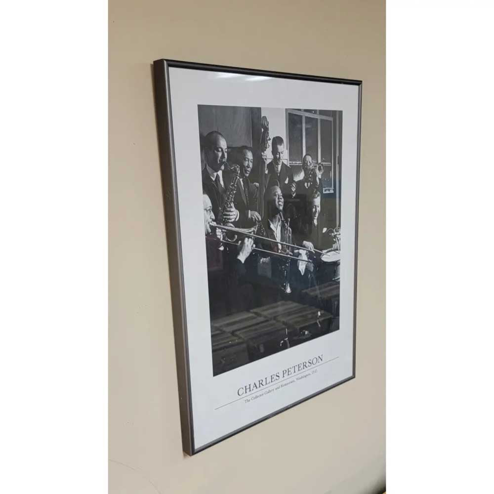 Framed Charles Peterson Print of 1937 Jazz Jam Session Photograph