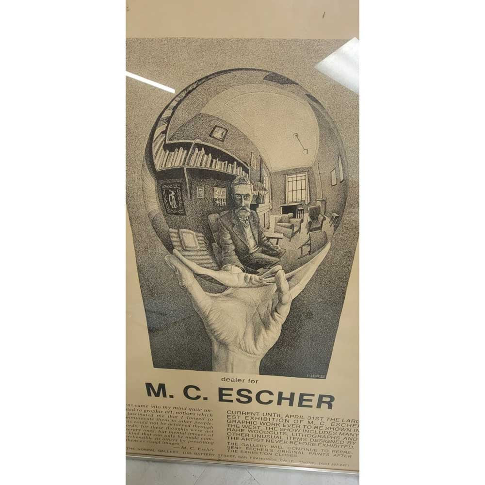 Vintage 1970 Vorpal Gallery M.C. Escher Art Exhibition Poster