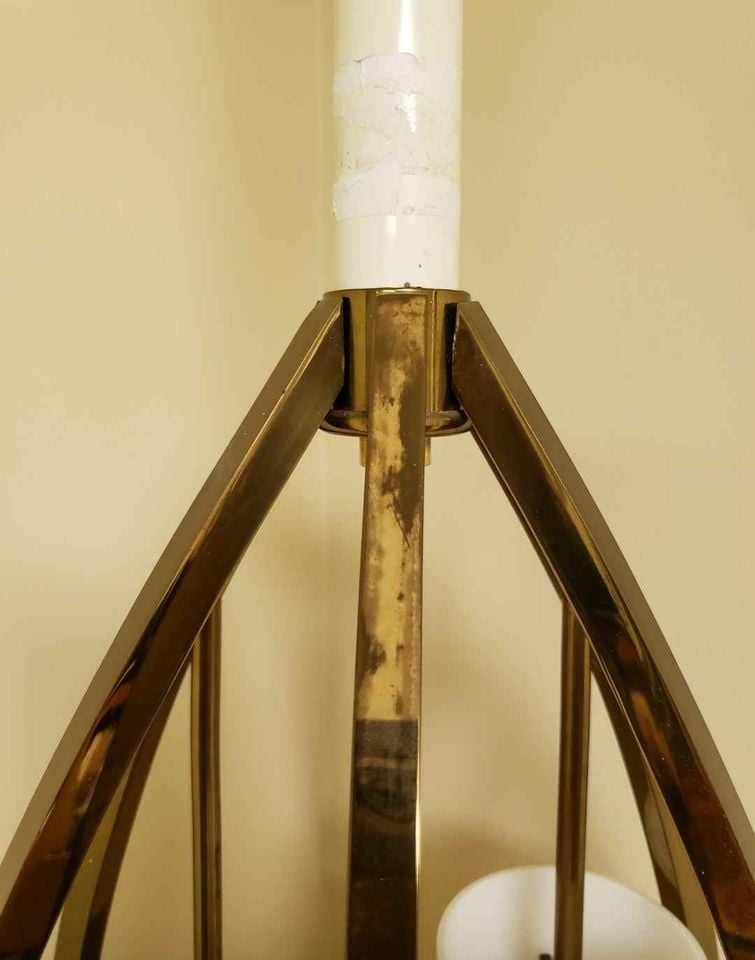 Mid-Century Retro 3 Light Tension Pole Lamp