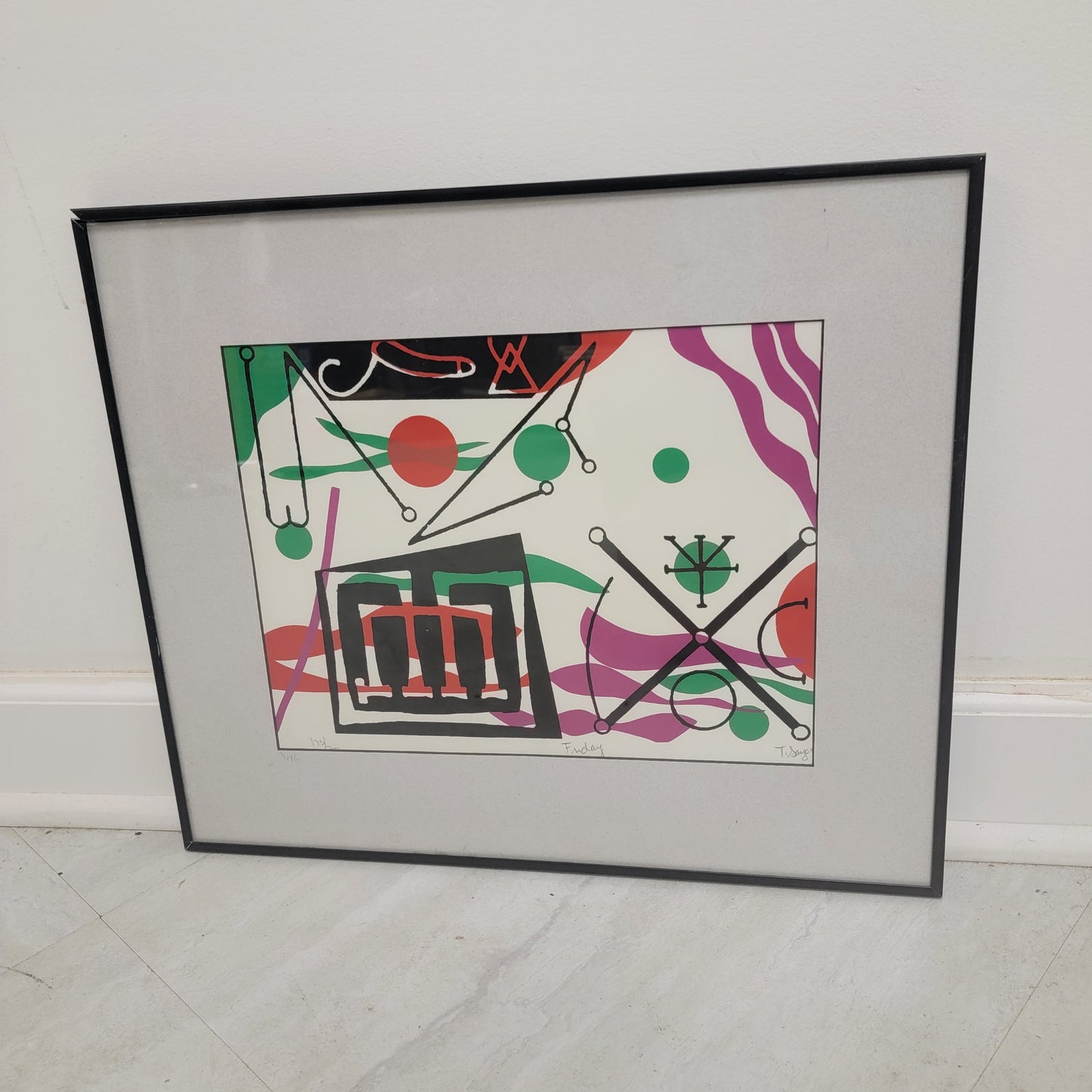 T. Sayer Signed & Numbered 175/200 Abstract "Friday" Print