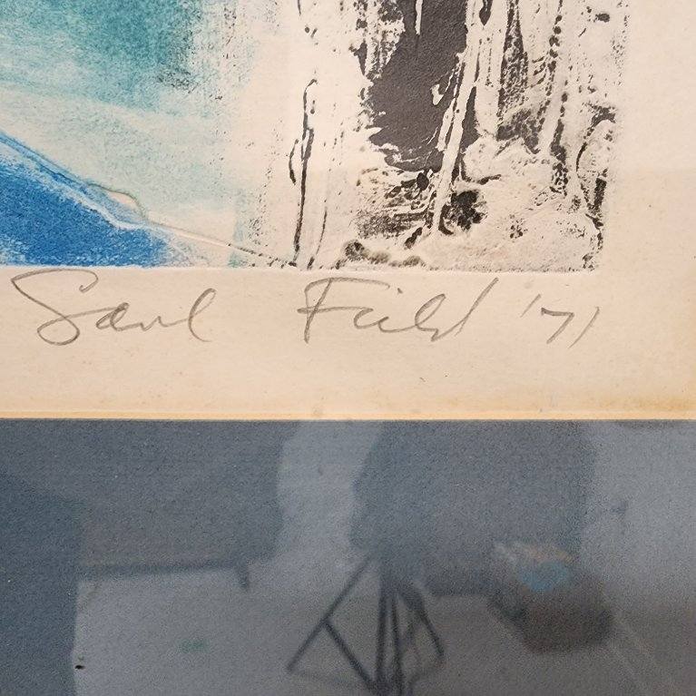 Saul Field 1971 Artist's Proof Framed Abstract Artwork