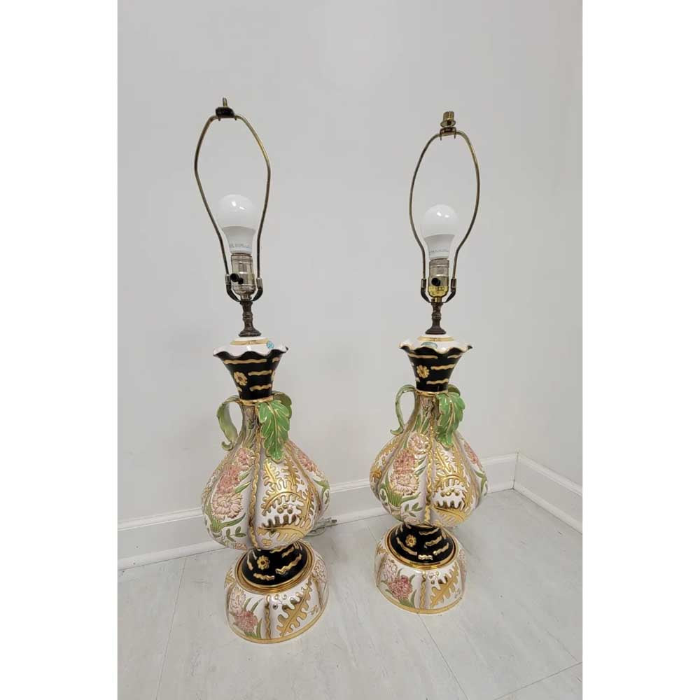Pair of Vintage Italian Lamps by Stellacrafts