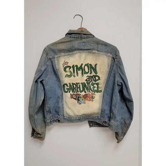 Vintage Simon & Garfunkel Denim Jacket Art