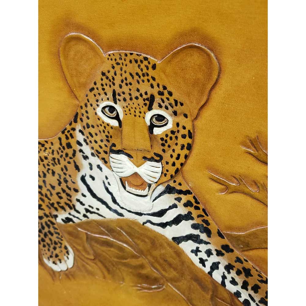Vintage Mid-Century Leopard Painting Art