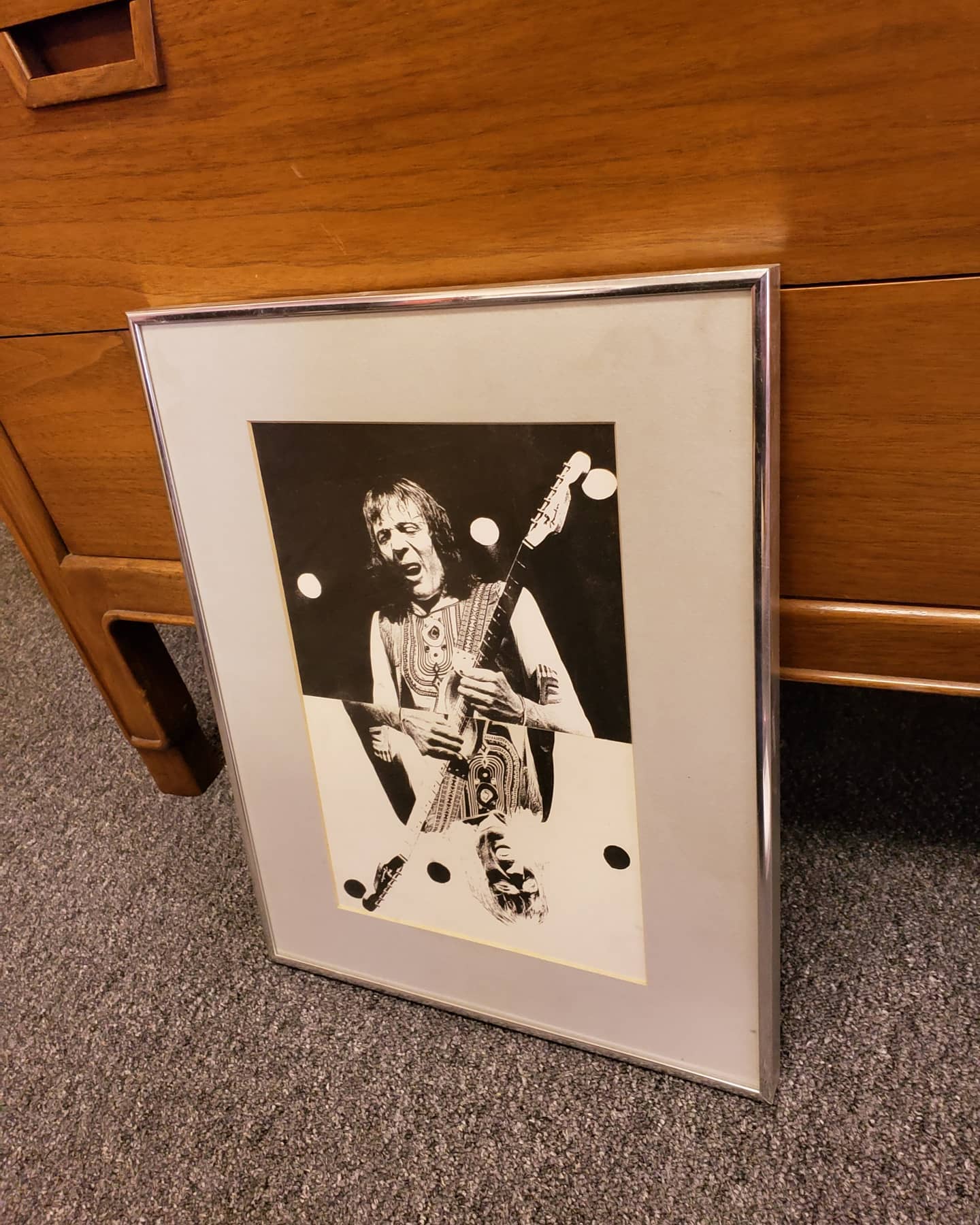 Framed Guitar Player Musician Photograph