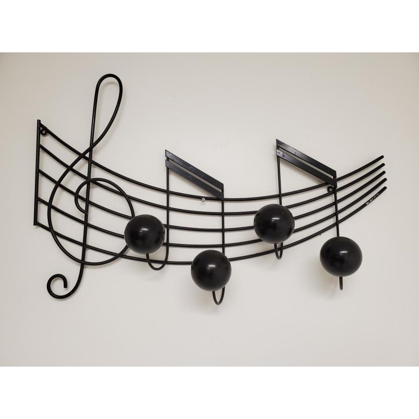 Signed Curtis Jere Music Note Hat / Coat Rack Wall Hanging Sculpture