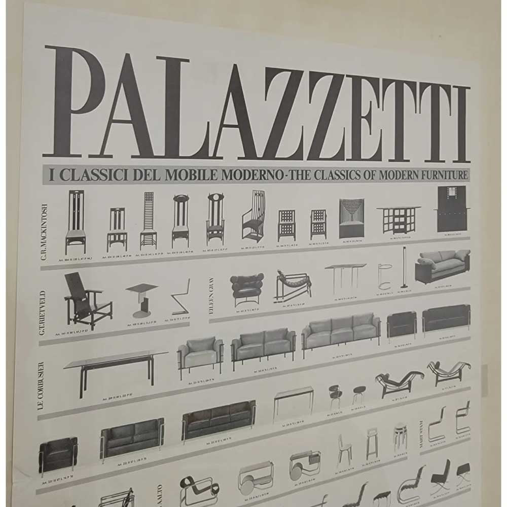 Framed 1987 Palazzetti Italian Furniture Design Print