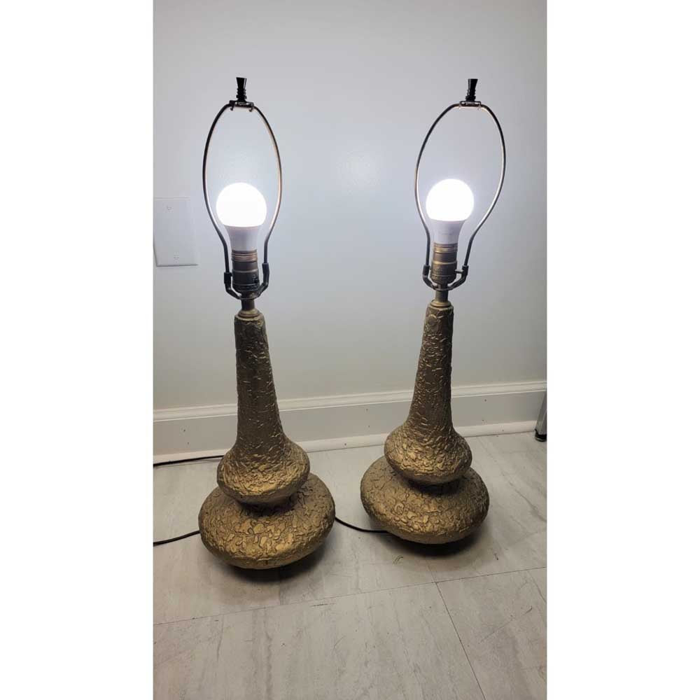 Pair of Mid-Century Plasto Table Lamps