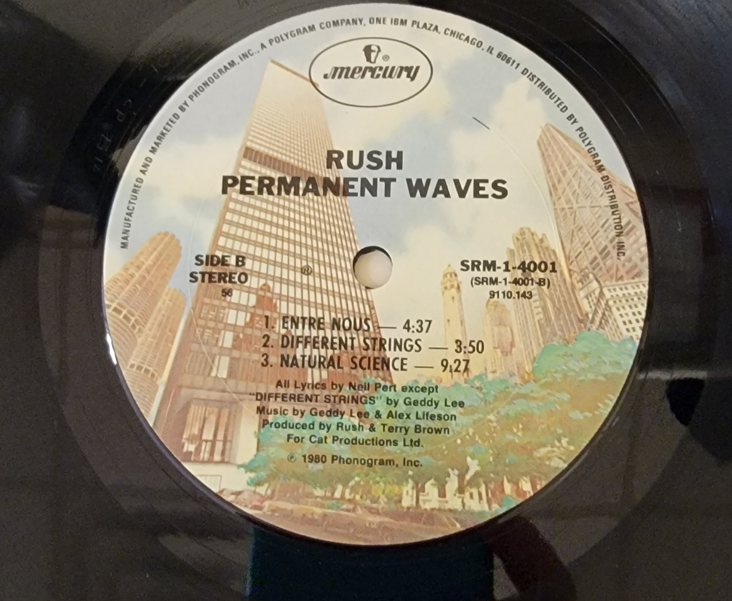 Rush "Permanent Waves" 1980 Hard Rock Record Album