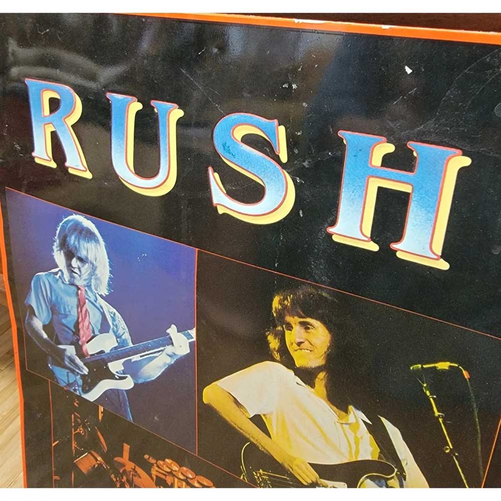 Vintage 1982 Rush Band Metal Poster Sign