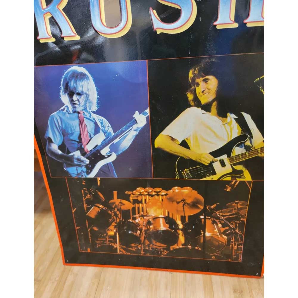 Vintage 1982 Rush Band Metal Poster Sign