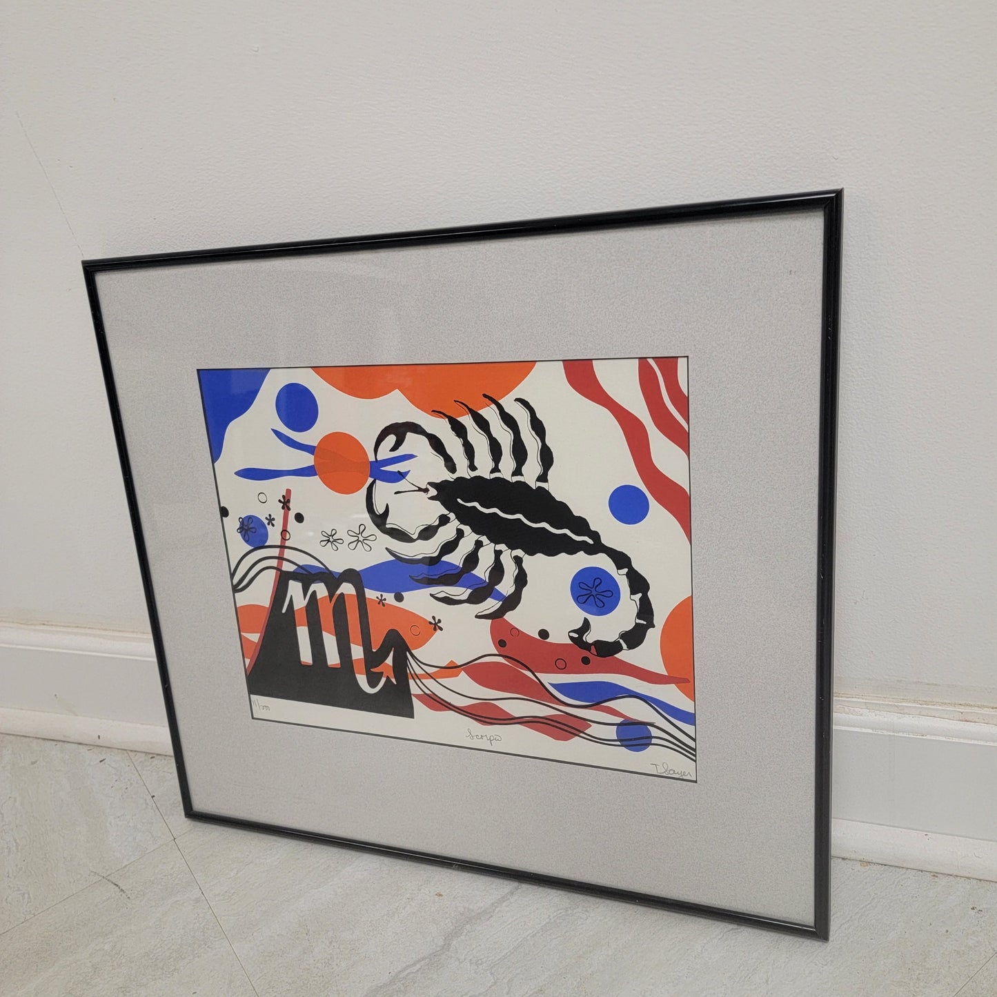T. Sayer Signed & Numbered 71/200 Abstract "Scorpio" Print