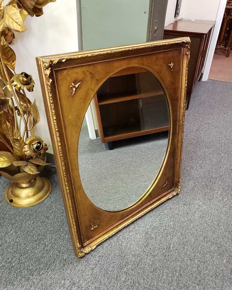 Vintage 1970's Hollywood Regency Style Mirror by Stroupe Mirror Co.