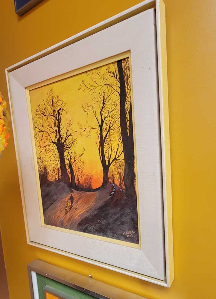 Vintage Signed & Dated "M Sigel 1963" Fall Sunset Oil Painting